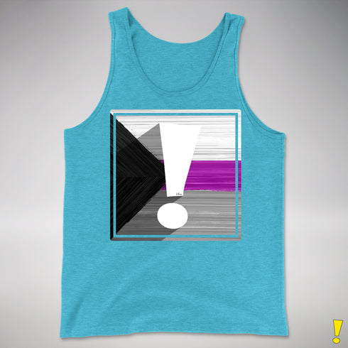 Demisexual Pride Flag Exclamation Point Premium Tank Top - Aqua Triblend